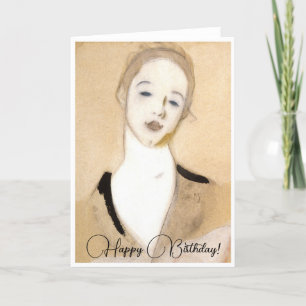 Tarjeta De Agradecimiento El Pequeño Sirviente, Helene Schjerfbeck,