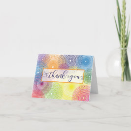 Tarjeta De Agradecimiento El personalizable agradece el tapetito colorido y