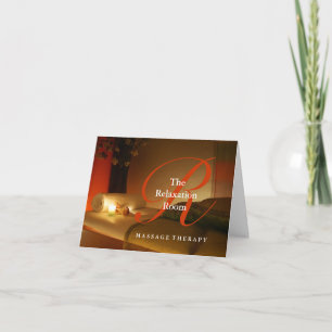 Tarjeta De Agradecimiento El personalizable del terapeuta del masaje le