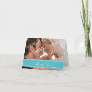 Tarjeta De Agradecimiento El personalizado de la foto de la boda le agradece