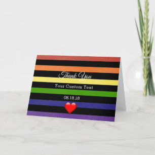 Tarjeta De Agradecimiento El personalizado del orgullo del arco iris le