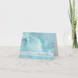 Tarjeta De Agradecimiento El personalizado elegante de los Seashells le