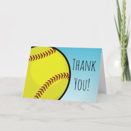Tarjeta De Agradecimiento El personalizado grande del softball le agradece