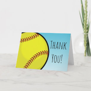 Tarjeta De Agradecimiento El personalizado grande del softball le agradece
