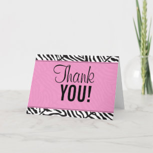 Tarjeta De Agradecimiento ¡el pinkzebra, agradece, USTED!