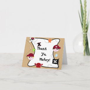 Tarjeta De Agradecimiento El pirata lindo del KRW le agradece cardar