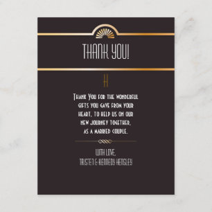 Tarjeta De Agradecimiento el PLANO 4x5 le agradece cardar el tema de Gatsby