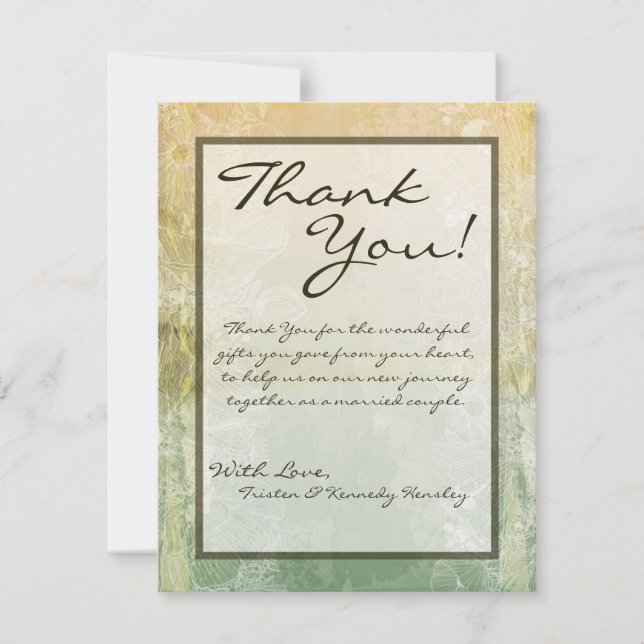 Tarjeta De Agradecimiento el PLANO 4x5 le agradece cardar la antigüedad (Anverso)