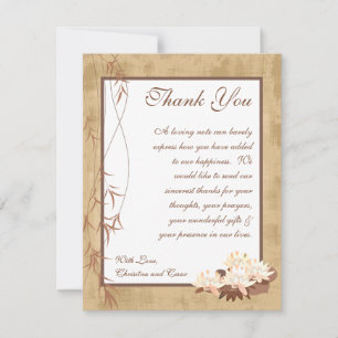 Tarjeta De Agradecimiento el PLANO 4x5 le agradece cardar las flores