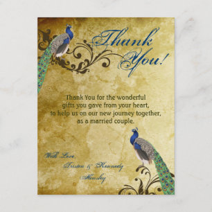 Tarjeta De Agradecimiento el PLANO 4x5 le agradece cardar plumas del vintage