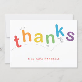 Tarjeta De Agradecimiento El plano de los niños le agradece notecard