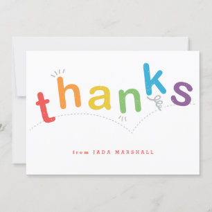 Tarjeta De Agradecimiento El plano de los niños le agradece notecard