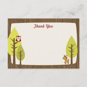 Tarjeta De Agradecimiento El plano enselvado de Baby Shower le agradece
