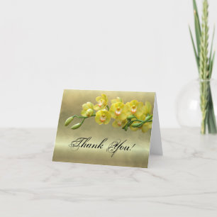 Tarjeta De Agradecimiento El platino atractivo elegante elegante floral le