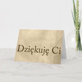 Tarjeta De Agradecimiento El polaco del beige le agradece observar el ci de