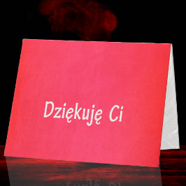 Tarjeta De Agradecimiento El polaco le agradece observar en el ci rojo de