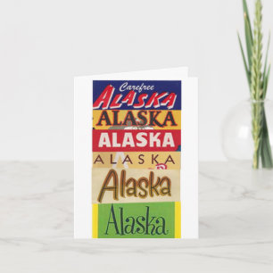 Tarjeta De Agradecimiento El poster del viaje de Alaska le agradece cardar