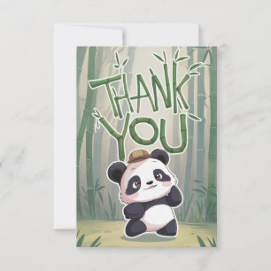 Tarjeta De Agradecimiento El precioso Panda colorido