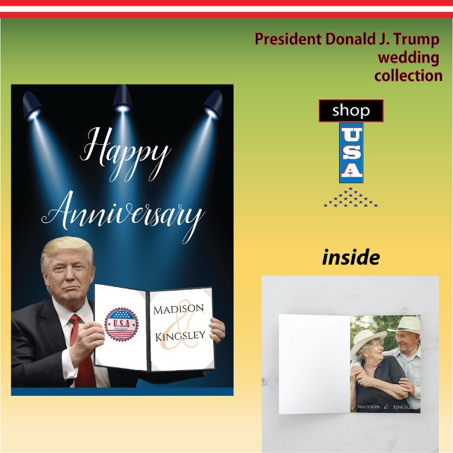 Tarjeta De Agradecimiento El presidente Trump, gran aniversario (Subido por el creador)
