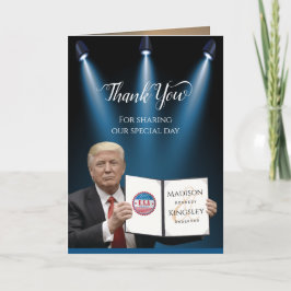 Tarjeta De Agradecimiento El presidente Trump 🇺 🇸 ✨ Personalizado Boda pat