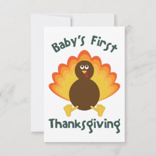 Tarjeta De Agradecimiento El primer Día de Acción de Gracias de Babys