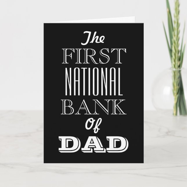 Tarjeta De Agradecimiento El primer Día del Padre en el Banco Nacional (Anverso)