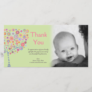 Tarjeta De Agradecimiento El regalo de la llegada del recién nacido le
