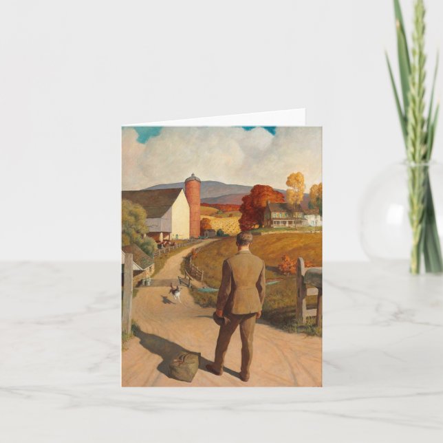 Tarjeta De Agradecimiento El regreso a casa de Newell Convers Wyeth (Anverso)