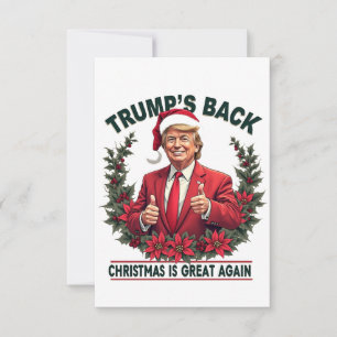 Tarjeta De Agradecimiento El regreso de Trump La Navidad es genial de nuevo 