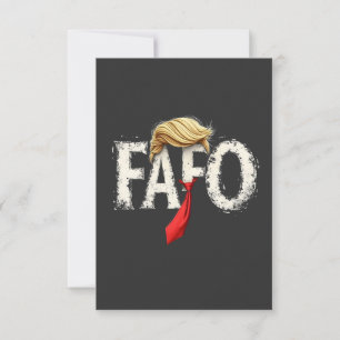 Tarjeta De Agradecimiento El retro estadounidense Donald Trump FAFO Patriota