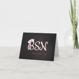 Tarjeta De Agradecimiento El rojo de BSN le agradece carda, regalo de la