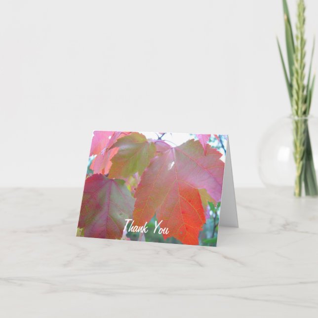 Tarjeta De Agradecimiento El rojo deja al líder del aprecio del pastor (Anverso)