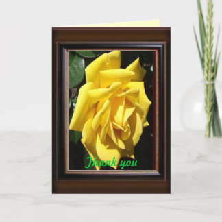 Tarjeta De Agradecimiento El rosa amarillo Tejas le agradece