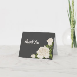 Tarjeta De Agradecimiento El rosa blanco elegante le agradece