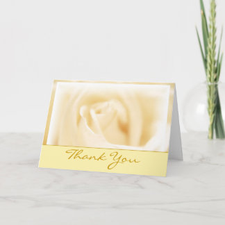 Tarjeta De Agradecimiento El rosa blanco "le agradece" cardar