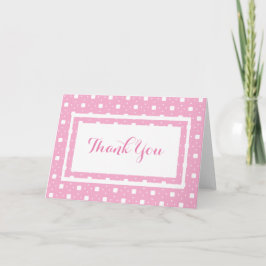 Tarjeta De Agradecimiento El rosa de la niña modelado le agradece cardar