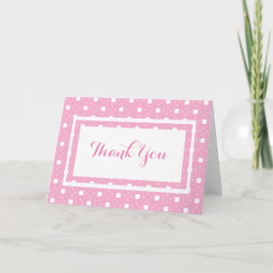 Tarjeta De Agradecimiento El rosa de la niña modelado le agradece cardar