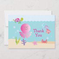 El rosa debajo del mar Baby Shower le agradece