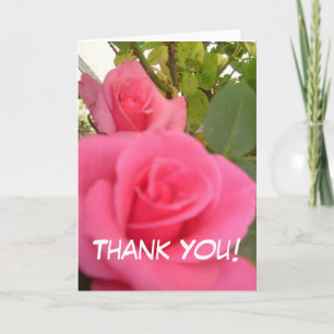 Tarjeta De Agradecimiento El rosa le agradece cardar