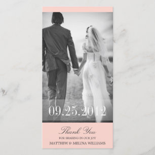 TARJETA DE AGRADECIMIENTO EL ROSA LE AGRADECE QUE LOS %PIPE% QUE SE CASAN LE