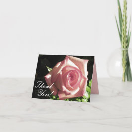 Tarjeta De Agradecimiento El rosa rosado le agradece Notecard