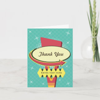 Tarjeta De Agradecimiento El Rótulo retro le agradece