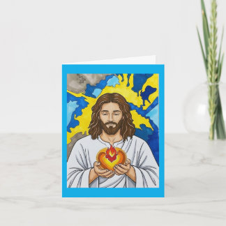 Tarjeta De Agradecimiento El Sagrado Corazón de Jesús