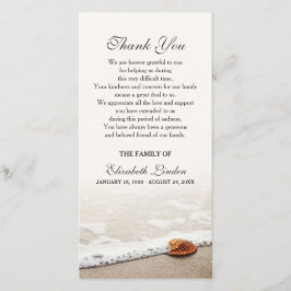 Tarjeta De Agradecimiento El Seashell en la condolencia de la playa el | le