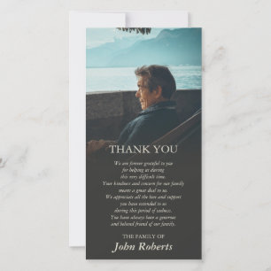 Tarjeta De Agradecimiento El servicio conmemorativo Somber Gradient