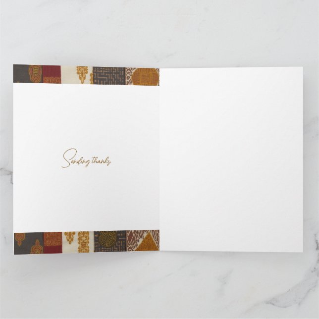 Tarjeta De Agradecimiento El sofisticado Asia del Caribe Africano de lujo (Interior)