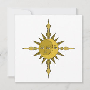 Tarjeta De Agradecimiento El Sol y la Luna
