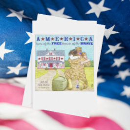 Tarjeta De Agradecimiento El soldado de América le agradece cardar
