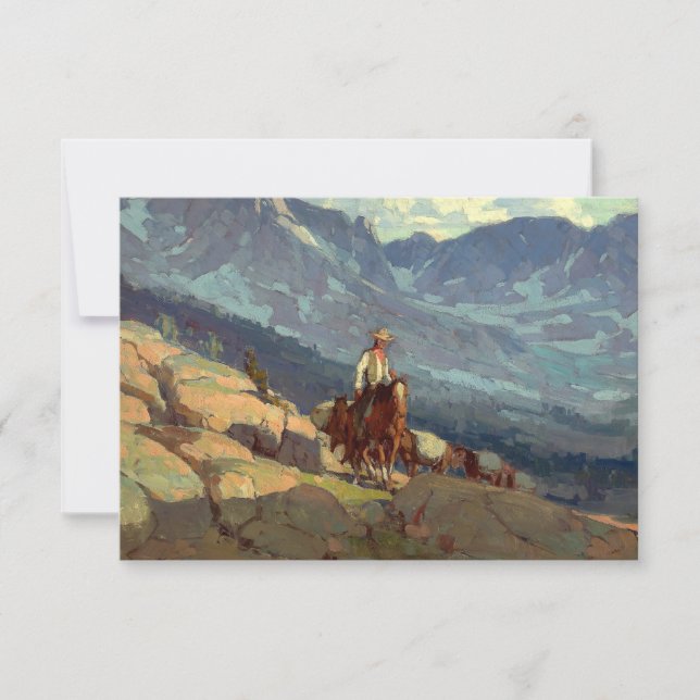 Tarjeta De Agradecimiento "El solitario empaquetador", arte occidental de Ed (Anverso)