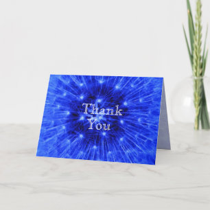 Tarjeta De Agradecimiento El soplo azul del diente de león le agradece